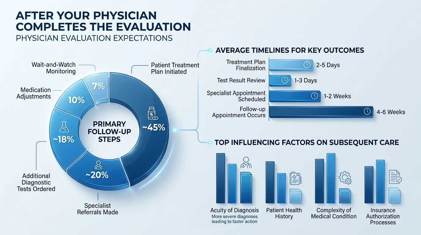What happens after your physician completes the evaluation