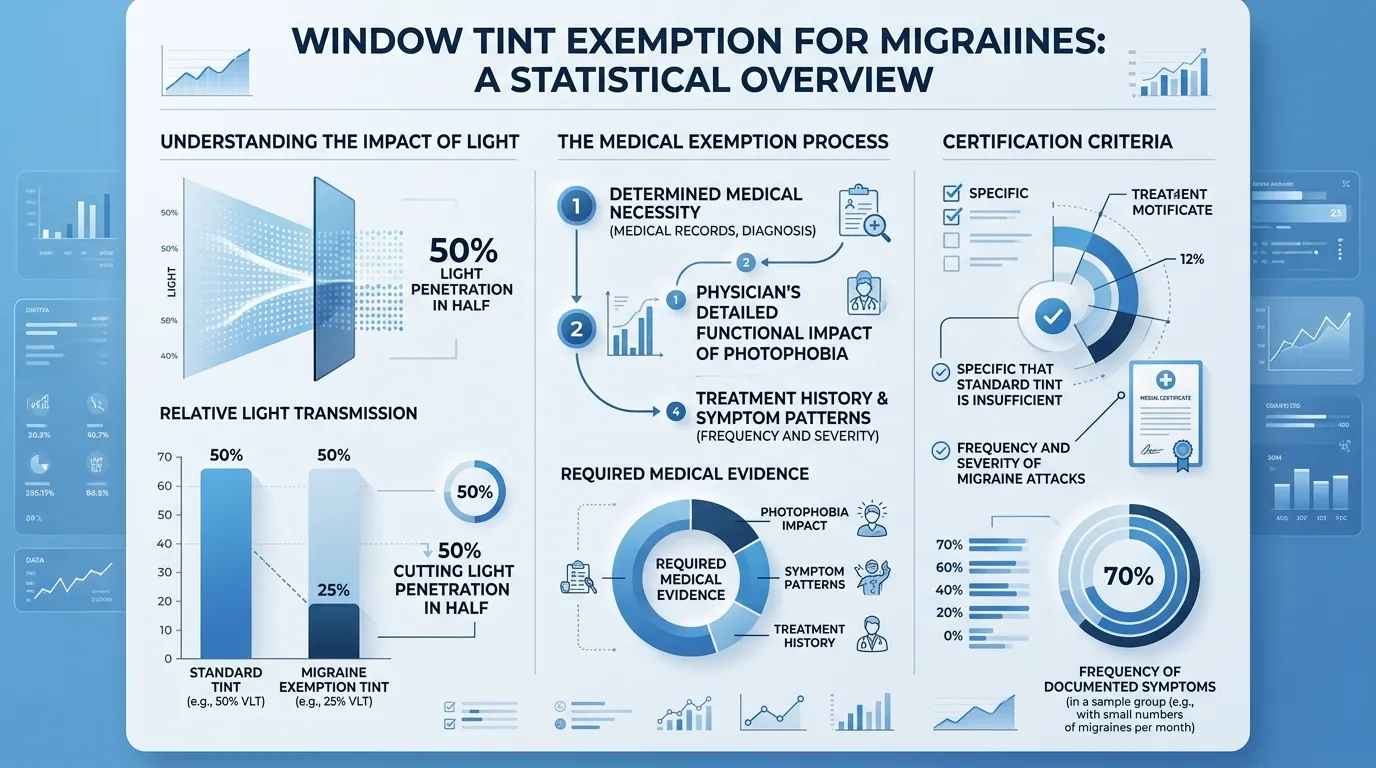 can you get a window tint exemption for migraines